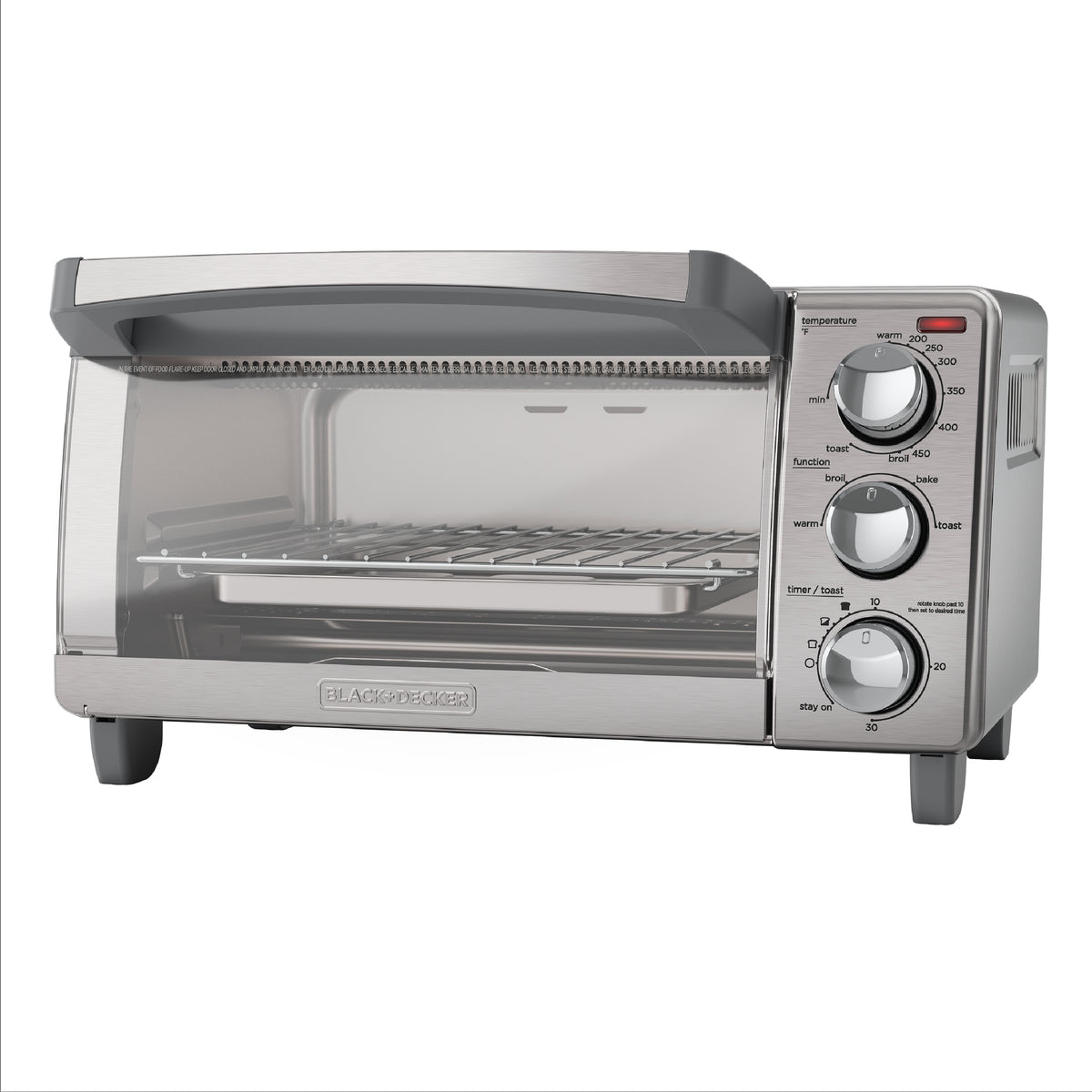 BLACK+DECKER 6-Slice Convection Toaster Oven, Stainless Steel, TO2055S 