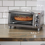 4-Slice Toaster Oven, Easy Controls, Stainless Steel