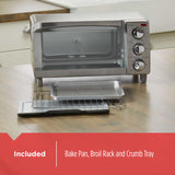 4-Slice Toaster Oven, Easy Controls, Stainless Steel